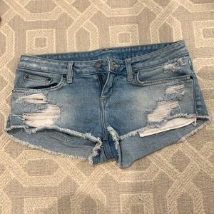 LF ripped jean shorts